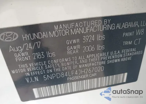 2018 Hyundai Elantra Sel из США, поврежденный, VIN 5NPD84LF4JH267020